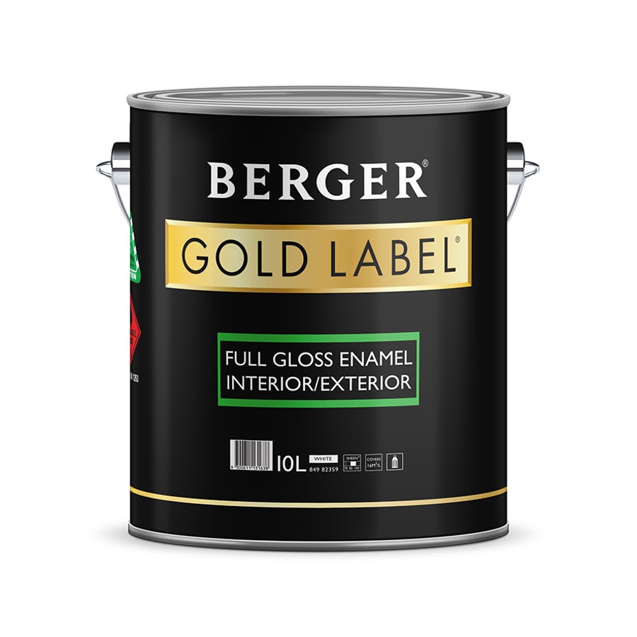 BERGER GOLD LABEL INTERIOR EXTERIOR HIGH GLOSS WHITE