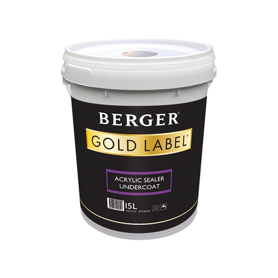 BERGER GOLD LABEL ACRYLIC SEALER UNDERCOAT WHITE