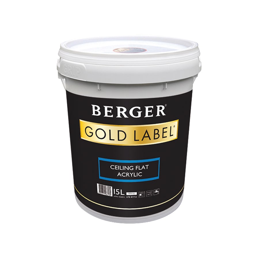BERGER GOLD LABEL CEILING PAINT FLAT WHITE