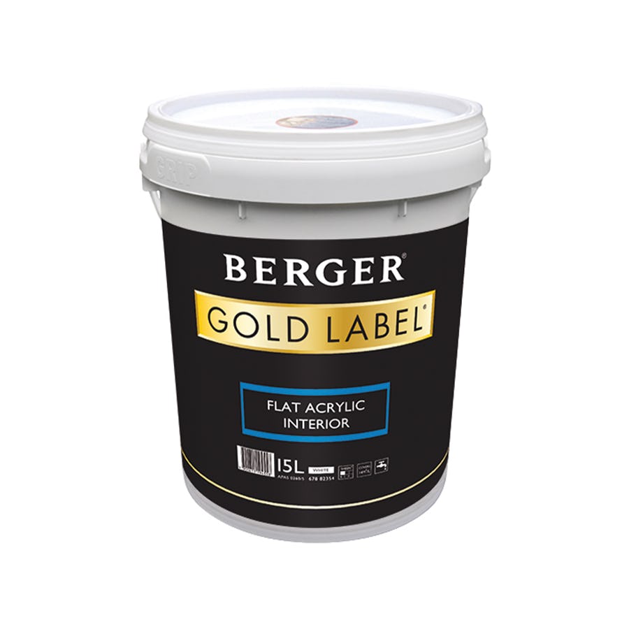 BERGER GOLD LABEL ACRYLIC INTERIOR FLAT WHITE