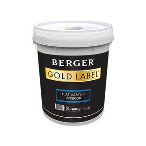 BERGER GOLD LABEL ACRYLIC INTERIOR FLAT WHITE