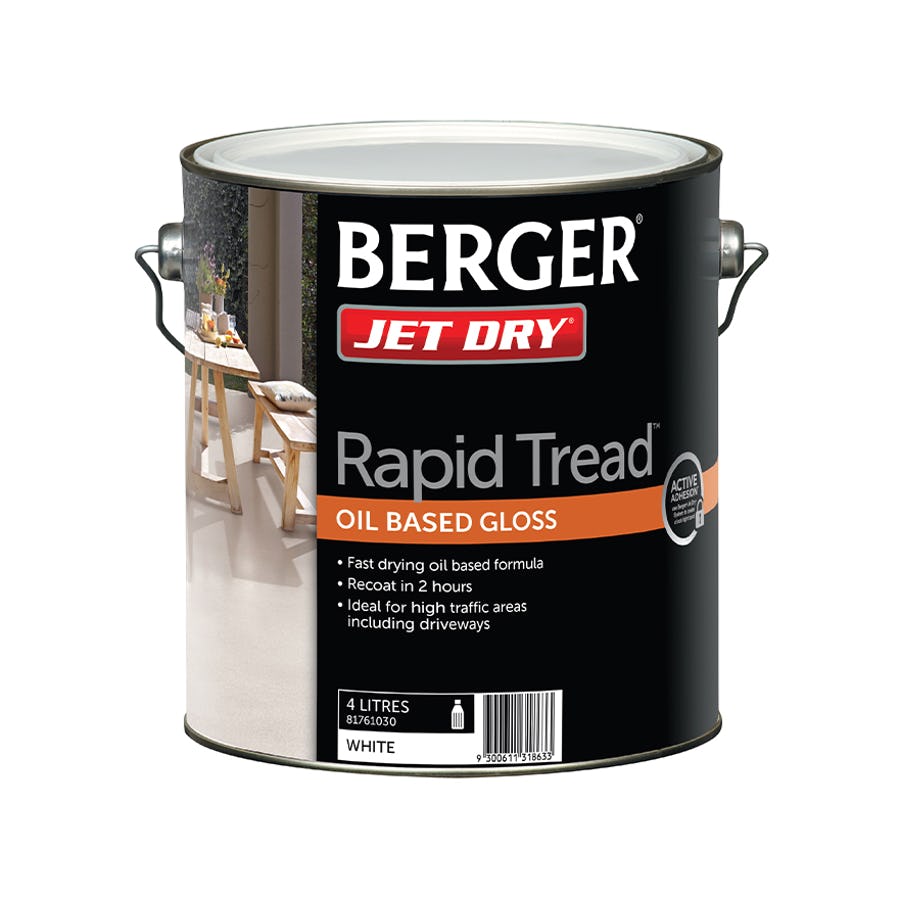 BERGER JET DRY RAPID TREAD GLOSS WHITE