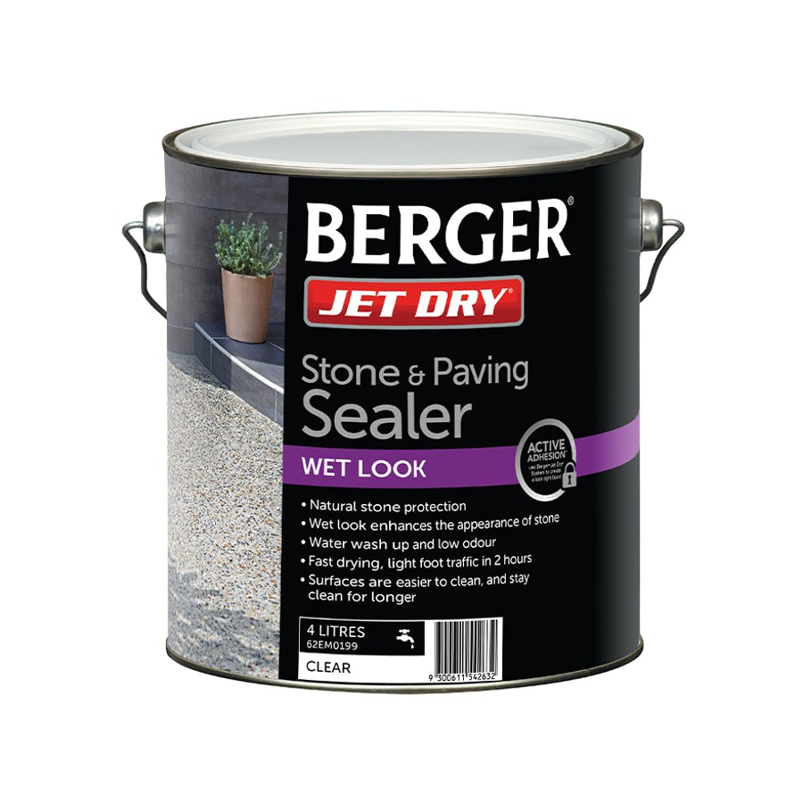 BERGER JET DRY STONE & PAVING SEALER WET LOOK GLOSS