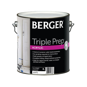BERGER PREMIUM ACRYLIC TRIPLE PREP WHITE