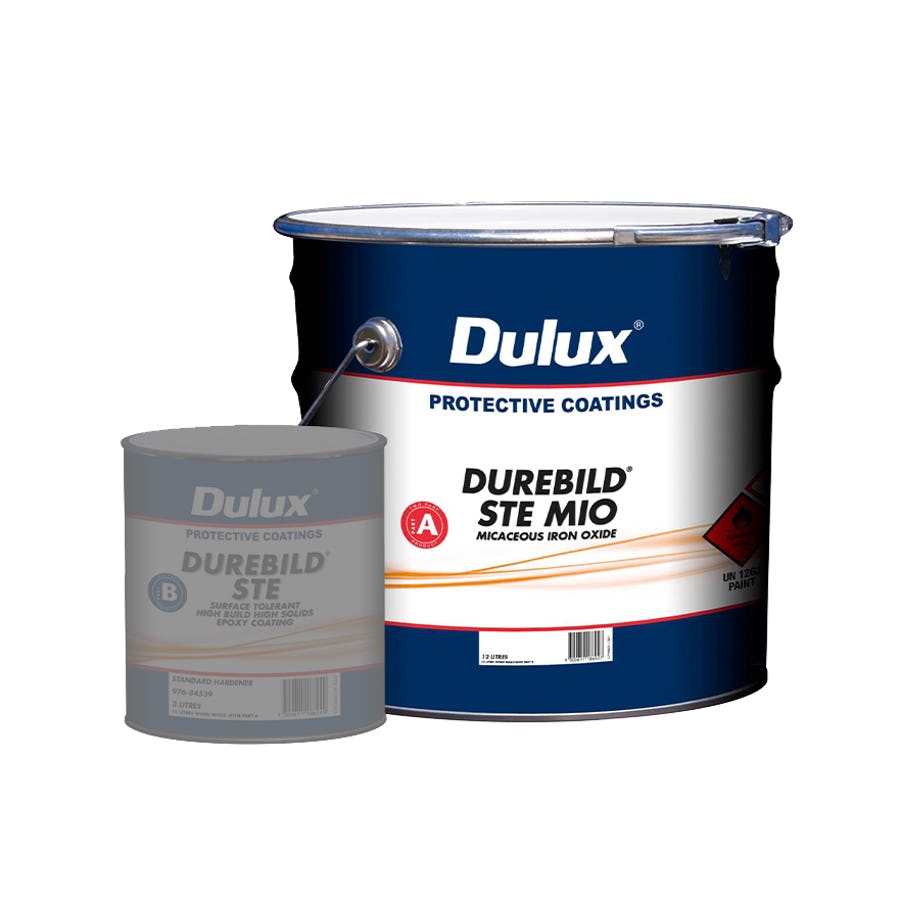 DULUX PROTECTIVE COATINGS DUREBILD STE MIO PART A NATURAL STEEL GREY 12L
