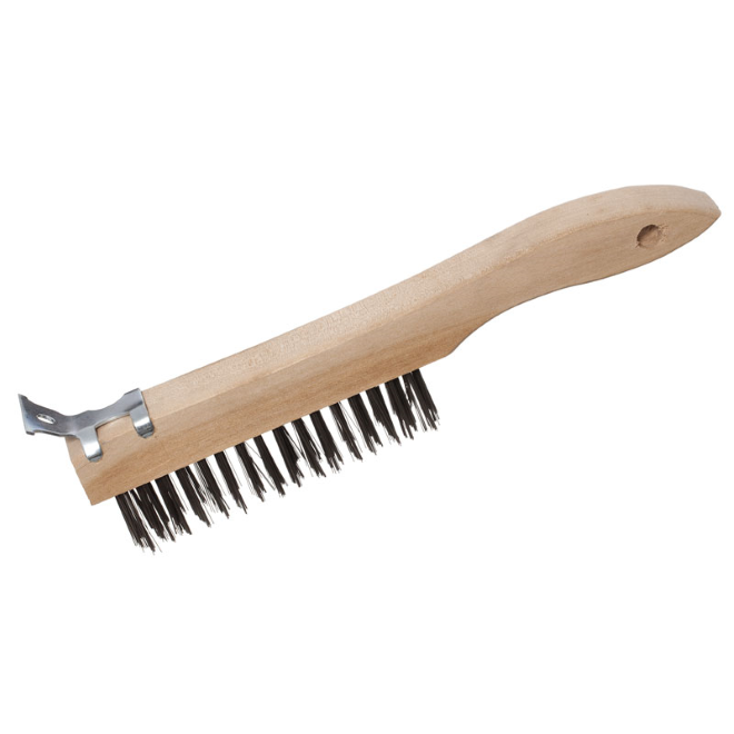 4 Row Wire Brush w/ Scraper