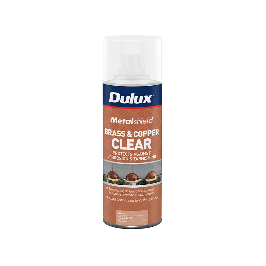 DULUX METALSHIELD BRASS AND COPPER SPRAY CLEAR 300G