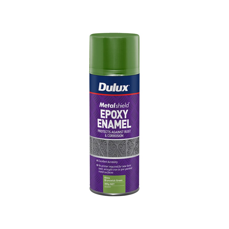 DULUX METALSHIELD EPOXY ENAMEL SPRAY GLOSS BRUNSWICK GREEN 300G