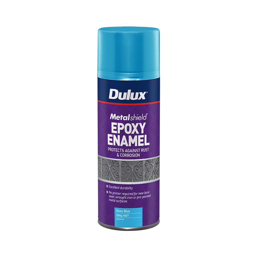 DULUX METALSHIELD EPOXY ENAMEL SPRAY GLOSS BLUE 300G