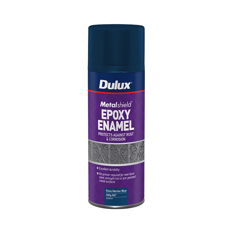 DULUX METALSHIELD EPOXY ENAMEL SPRAY GLOSS MARINER BLUE 300G
