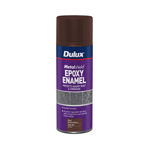 DULUX METALSHIELD EPOXY ENAMEL SPRAY GLOSS MISSION BROWN 300G