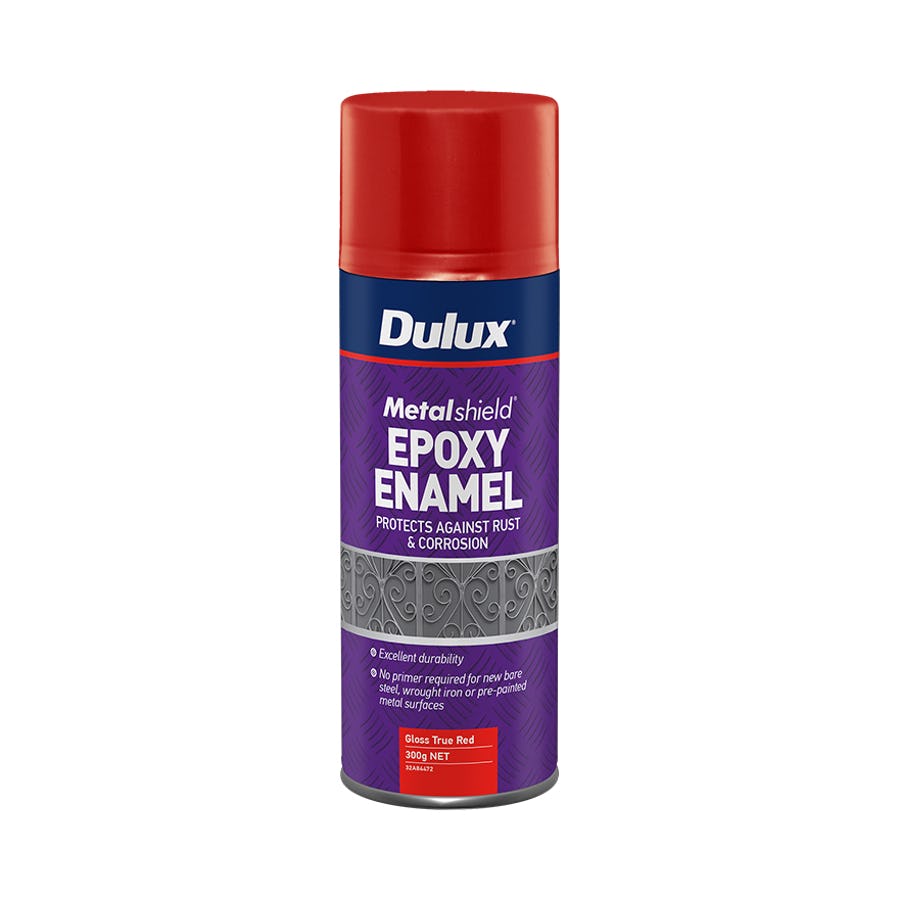 DULUX METALSHIELD EPOXY ENAMEL SPRAY GLOSS TRUE RED 300G