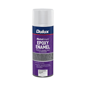 DULUX METALSHIELD EPOXY ENAMEL SPRAY GLOSS WHITE 300G