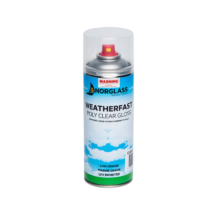 NORGLASS WEATHERFAST POLY CLEAR AEROSOL GLOSS 300G